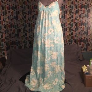 Mossimo Supply Co  Aqua / White Hawaian Floral size Large